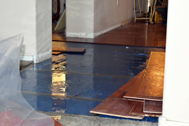 Professional Emergency Water Damage Restoration technician working in Johnston, RI
